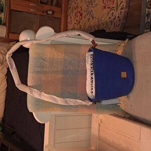 Dooney and Bourke small Thea bag in French Blue pebble leather